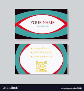 P simple id card with logo or icon for your vector image