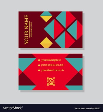 P simple id card with logo or icon for your vector image