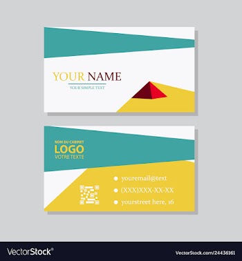 P simple id card with logo or icon for your vector image