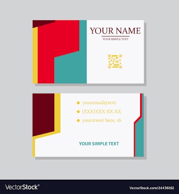 P simple id card with logo or icon for your vector image