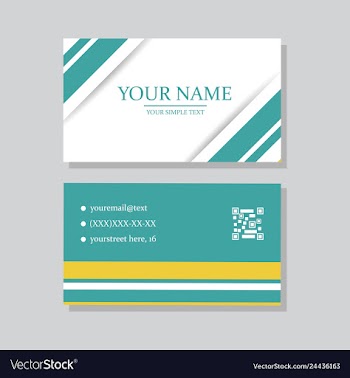 P simple id card with logo or icon for your vector image