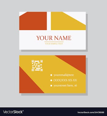 P simple id card with logo or icon for your vector image