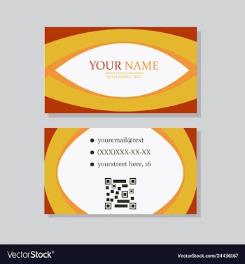 P simple id card with logo or icon for your vector image