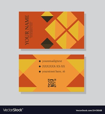 P simple id card with logo or icon for your vector image