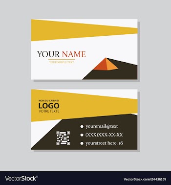 P simple id card with logo or icon for your vector image