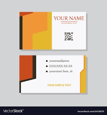 P simple id card with logo or icon for your vector image
