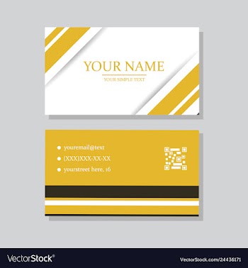 P simple id card with logo or icon for your vector image