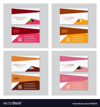 P simple id card with logo or icon for your vector image