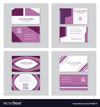 P simple id card with logo or icon for your vector image