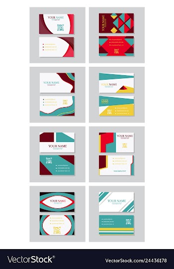 P simple id card with logo or icon for your vector image