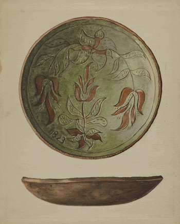 Pa. German Plate (ca.1937) by Charles | Free Photo - rawpixel