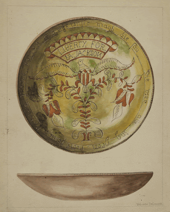 Pa. German Plate (ca.1937) by Yolande | Free Photo - rawpixel