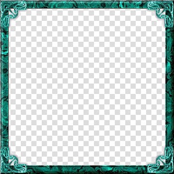 Pac-Man , Teal Border Frame transparent background PNG clipart