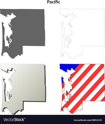 Pacific Map Icon Set vector image
