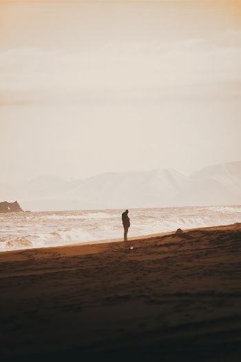 Pacific Ocean. Sunset.