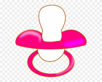 Pacifier Baby Pink Clip Art - Cartoon Pink Baby Dummy