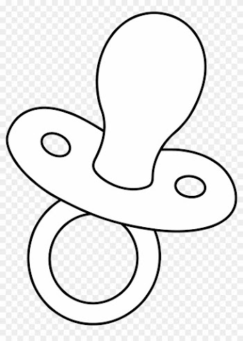 Pacifier Clip Art Free - Baby Shower Stencils