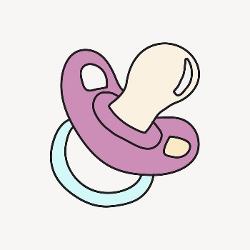 Pacifier collage element, baby object | Free Vector Illustration - rawpixel