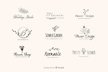 Pack of wedding florist logos Free Vector