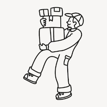 Package delivery man clipart, logistics | Free Vector Illustration - rawpixel