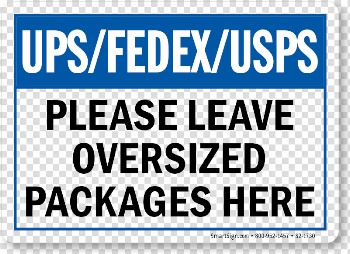 Package Sign PNG Image with Transparent Background