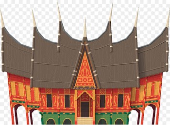 Padang Rumah adat Rumah Gadang Minangkabau people - jam 