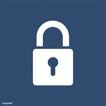 Padlock icon on blue background | Free stock vector - 457639