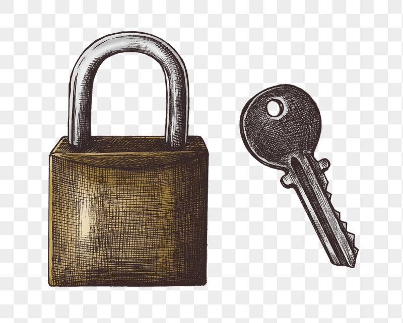 Padlock png vintage sticker illustration, | Free PNG - rawpixel