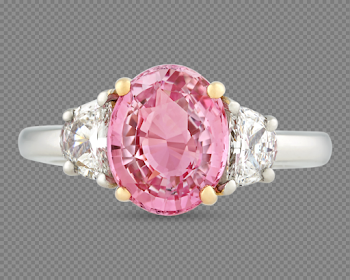 Padparadscha Stone PNG Image Background