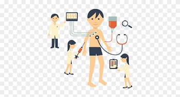 Paediatric Obesity Should Not Be Misjudged With Healthiness - Medical Check Up Clipart