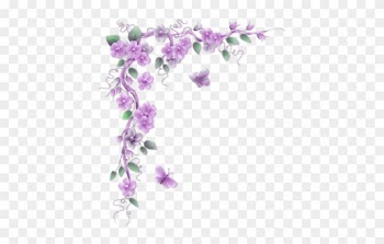 Page 72 - Purple Flower Border Png