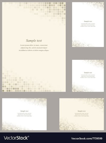 Page corner design template set vector image