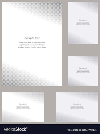 Page corner design template set vector image