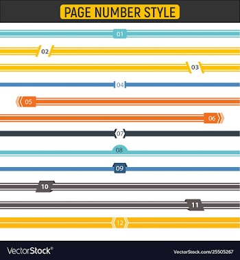 Page numbers styles vector image