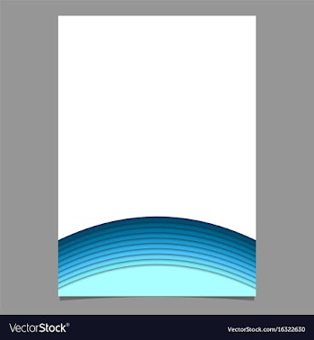 Page template from curved layers - stationery vector image