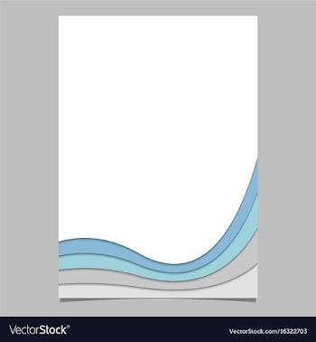 Page template from curved stripes vector image