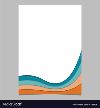 Page template from curved stripes vector image