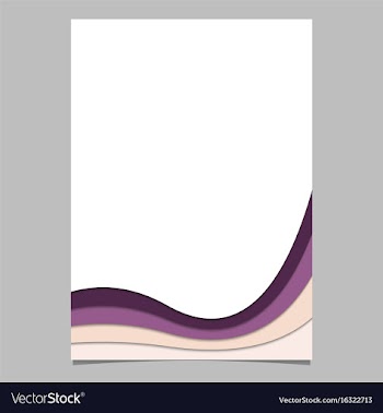 Page template from curved stripes vector image