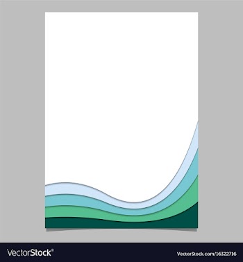 Page template from curved stripes vector image