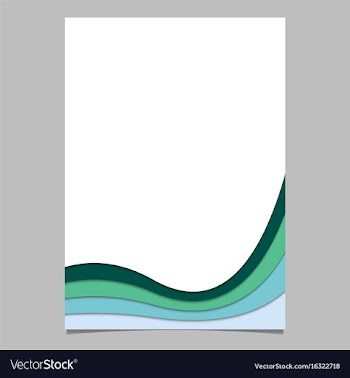 Page template from curved stripes vector image