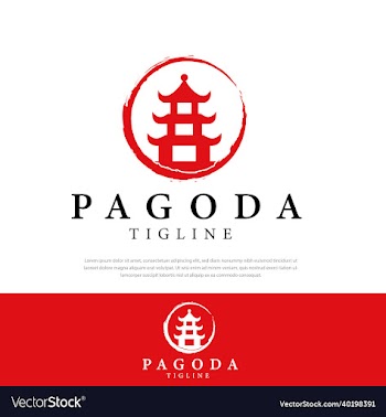 pagoda logo in circle