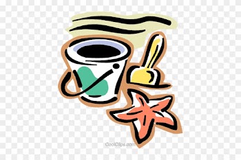 Pail, Shovel, Star Fish Royalty Free Vector Clip Art - Summer Word Search