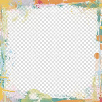 Paint Border, black and yellow abstract painting transparent background PNG clipart