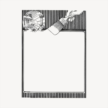 Paint brush frame  clipart, | Free Vector - rawpixel