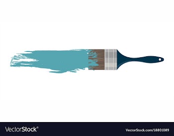 Paint brush on white background vector image
