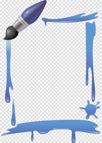 Paint brush , Paper Frames , school frame transparent background PNG clipart