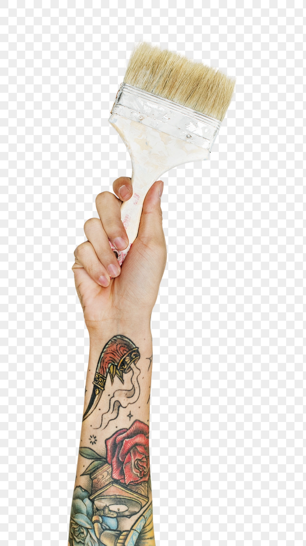 Paint brush png in hand | Free PNG - rawpixel