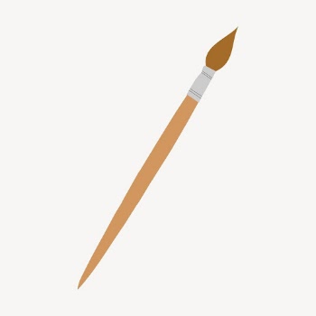 Paint brush sticker, art equipment | Free Vector - rawpixel