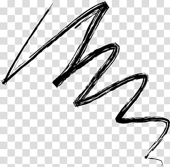 Paint brushes, black swirl line drawing transparent background PNG clipart
