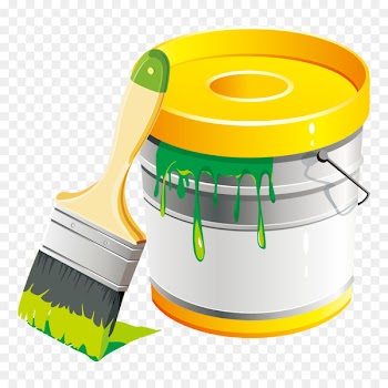 Paint Brushes, Paint, Painting, Yellow PNG